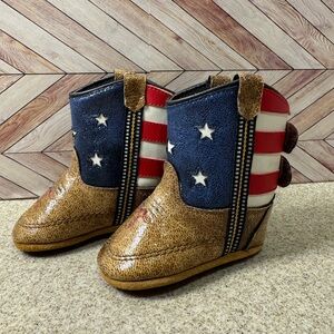 Bootbarn Cody James Infant size 2 Flag Poppet western boots